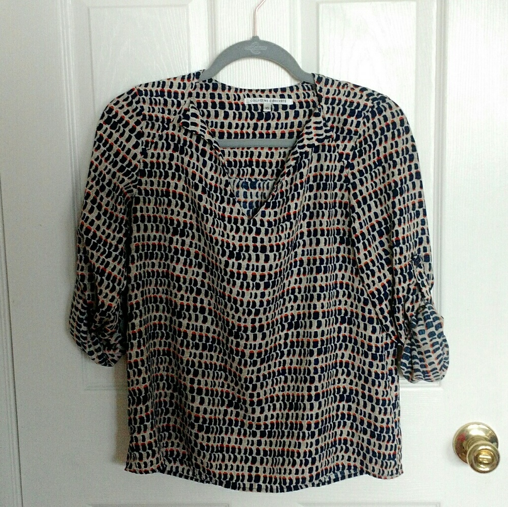 Collective Concepts Geometric Print Blouse